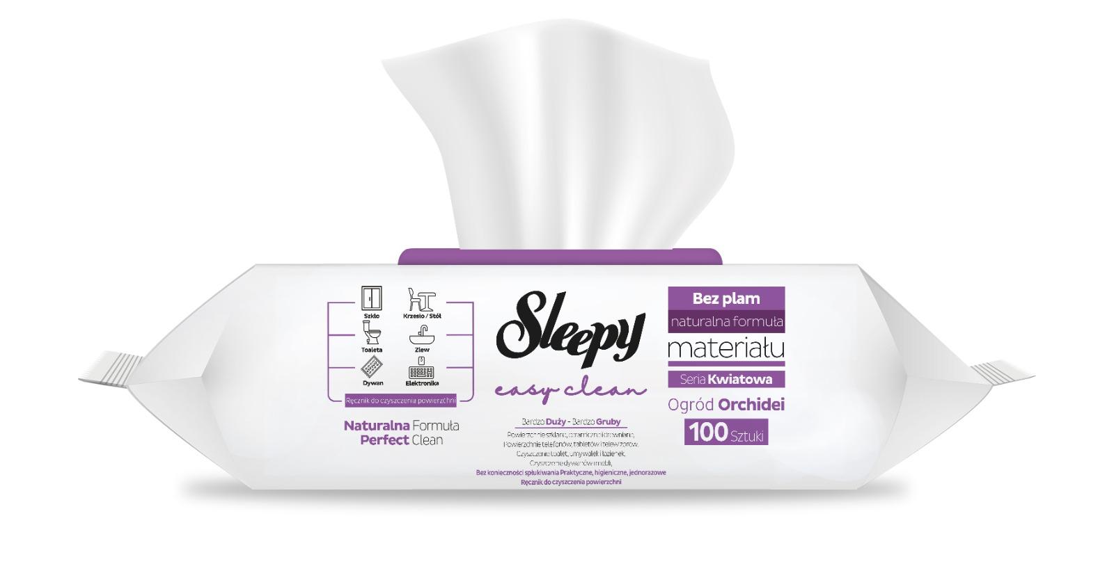 Uniwersalne chusteczki czyszczące nawilżane 100 szt. SLEEPY Easy Clean - obrazek 9