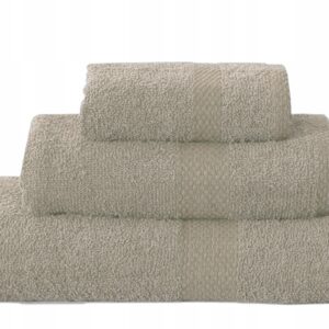 RĘCZNIK Z WZOREM GRUBY SPA 100WEŁNA 30X50cm HOTELOWY BEŻ KOLOR