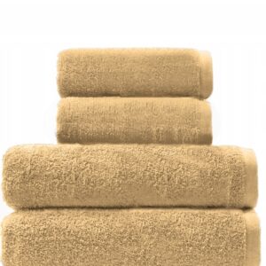 ZESTAW RĘCZNIKI DO KĄPIELI 4 SZTUKI 100% BAWEŁNA BRZOSKWINIA