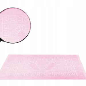 DYWANIK ŁAZIEŃKOWY 100% bawełna 50X70cm STOPKA RÓŻOWY