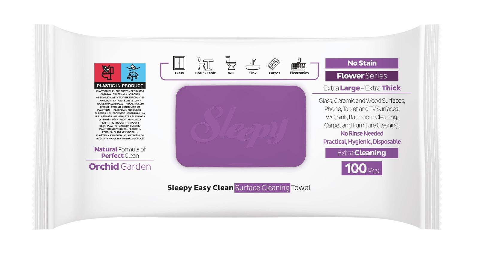 Uniwersalne chusteczki czyszczące nawilżane 100 szt. SLEEPY Easy Clean - obrazek 6