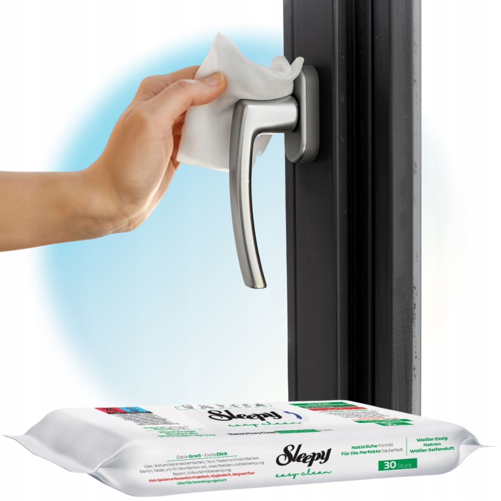 Nawilżane chusteczki SLEEPY Easy Clean czyszczące uniwersalne 30 szt - obrazek 5