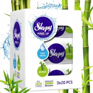 Chusteczki SLEEPY Make Up do demakijażu wodoodpornego nawilżane 3x20szt