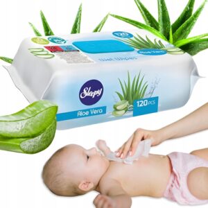 Hipoalergiczne chusteczki nawilżane SLEEPY Aloe Vera dla dzieci 120 szt.