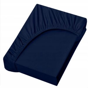 PRZEŚCIERADŁO Z GUMKĄ LUXURY SATYNA BAWEŁNIANA 120X200cm GRANAT KOLORY