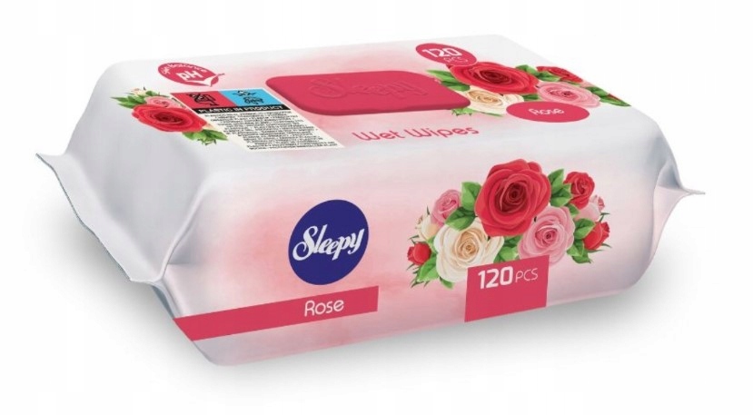 Pachnące chusteczki nawilżane hipoalergiczne dla dzieci SLEEPY Róża 120 szt - obrazek 6