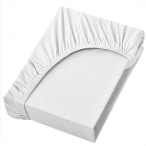 PRZEŚCIERADŁO Z GUMKĄ LUXURY SATYNA BAWEŁNIANA 90X200CM BIAŁY KOLORY