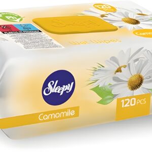 CHUSTECZKI SLEEPY NAWILŻANE DLA DZIECI RUMIANEK 120SZT