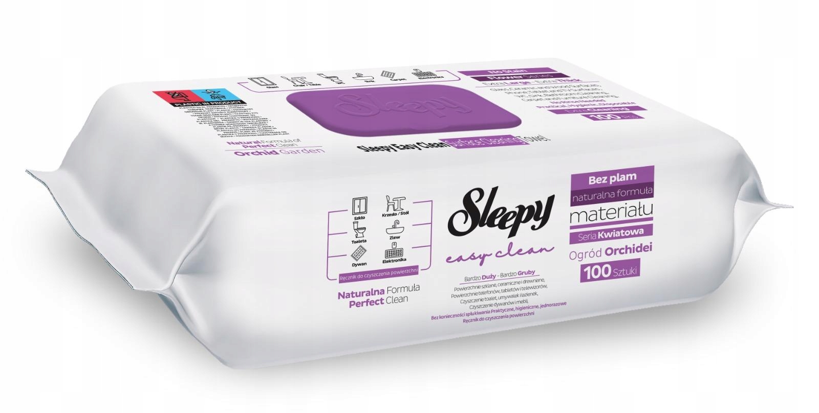 Uniwersalne chusteczki czyszczące nawilżane 100 szt. SLEEPY Easy Clean - obrazek 7