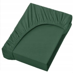 PRZEŚCIERADŁO Z GUMKĄ LUXURY SATYNA BAWEŁNIANA180X200 BUTELKOWY KOLOR