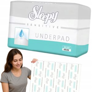 Podkłady chłonne higieniczne SLEEPY 60x90 maty jednorazowe 30 szt.