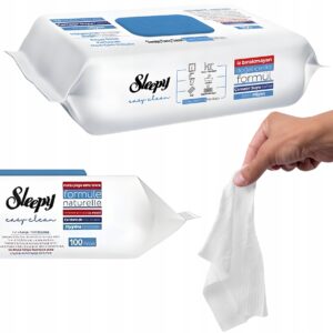 b02552124c6a930f342fd0bdba70 Chusteczki nawilżane uniwersalne SLEEPY Easy Clean do sprzątania 100 szt.