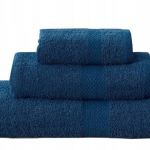 RĘCZNIK Z WZOREM GRUBY SPA 100WEŁNA 50X100cm HOTELOWY TURKUS KOLOR