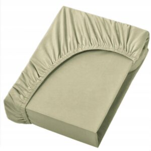 PRZEŚCIERADŁO Z GUMKĄ LUXURY SATYNA BAWEŁNIANA 160x200cm BEŻOWY KOLORY