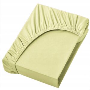 PRZEŚCIERADŁO Z GUMKĄ LUXURY SATYNA BAWEŁNIANA 200X220cm KREMOWY KOLORY