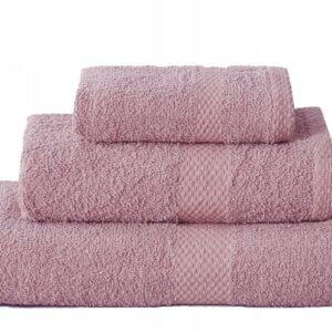 RĘCZNIK Z WZOREM GRUBY SPA 100WEŁNA 30X50cm HOTELOWY PUDROWY KOLOR