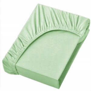 PRZEŚCIERADŁO Z GUMKĄ LUXURY SATYNA BAWEŁNIANA 120X200cm OLIWKA KOLORY