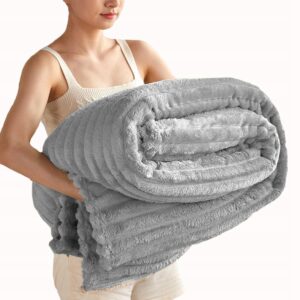 e6610d30417a956d5b2c7cd2846a GRUBY KOC PASKI 200X220cm NARZUTA NA ŁÓZKO KANAPE JASNOSZARY ROŻNE KOLORY