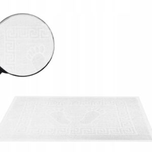 DYWANIK ŁAZIEŃKOWY 100% bawełna 50X70cm STOPKA BIAŁY