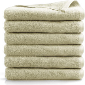 RĘCZNIK KĄPIELOWY GRUBY SPA 100% BAWEŁNA 30X50cm HOTELOWY KREMOWY kolory