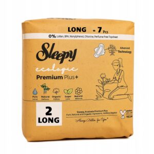 EKO PODPASKI SLEEPY ze skrzydełkami HIGIENICZNE rozmiar 2 LONG 7SZT