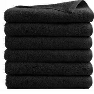 RĘCZNIK KĄPIELOWY GRUBY SPA 100% BAWEŁNA 30X50cm HOTELOWY CZARNY kolory