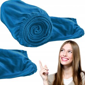Prześcieradło z gumką bawełna jersey 90x200cm kolor turkusowy
