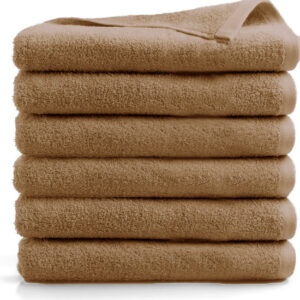 RĘCZNIK KĄPIELOWY GRUBY SPA 100% BAWEŁNA 30X50cm HOTELOWY BRĄZOWY kolory