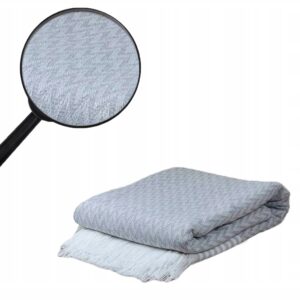 KOC NARZUTA POKROWIEC NA SOFE Z FRĘDZLAMI TURECKII SZARY 170X210 PREZENT