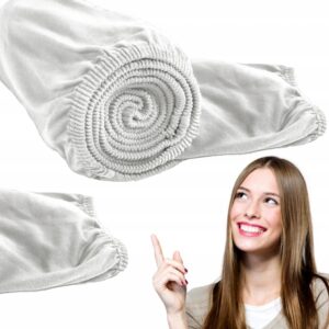 Prześcieradło z gumką bawełna jersey 160x200cm kolor biel