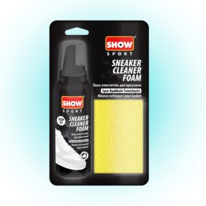 SHOW Zestaw do czyszczenia obuwia sportowego gąbka + pianka 125 ml