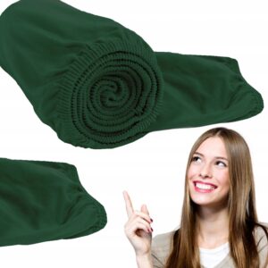 Prześcieradło z gumką bawełna jersey 200x220cm kolor ciemna zieleń