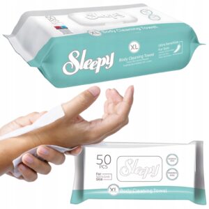 Chusteczki nawilżane SLEEPY XL do ciała odświeżające mokre 50 szt.