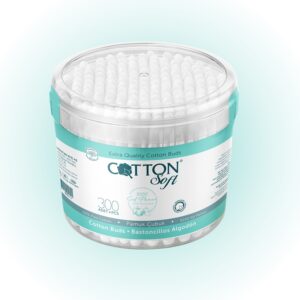 COTTON SOFT – NATURALNE PATYCZKI KOSMETYCZNE Z 100% BAWEŁNY, 300 SZT