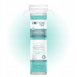 COTTON SOFT – NATURALNE PŁATKI KOSMETYCZNE Z 100% BAWEŁNY, 120 SZT