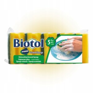Biotol Zmywak Kuchenny Profilowany Gąbka do mycia naczyń 5pcs