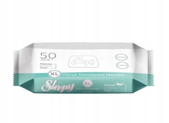 Chusteczki nawilżane SLEEPY XL do ciała odświeżające mokre 50 szt. - obrazek 9