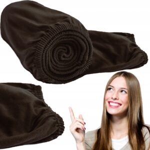 Prześcieradło z gumką bawełna jersey 200x220cm kolor brązowy