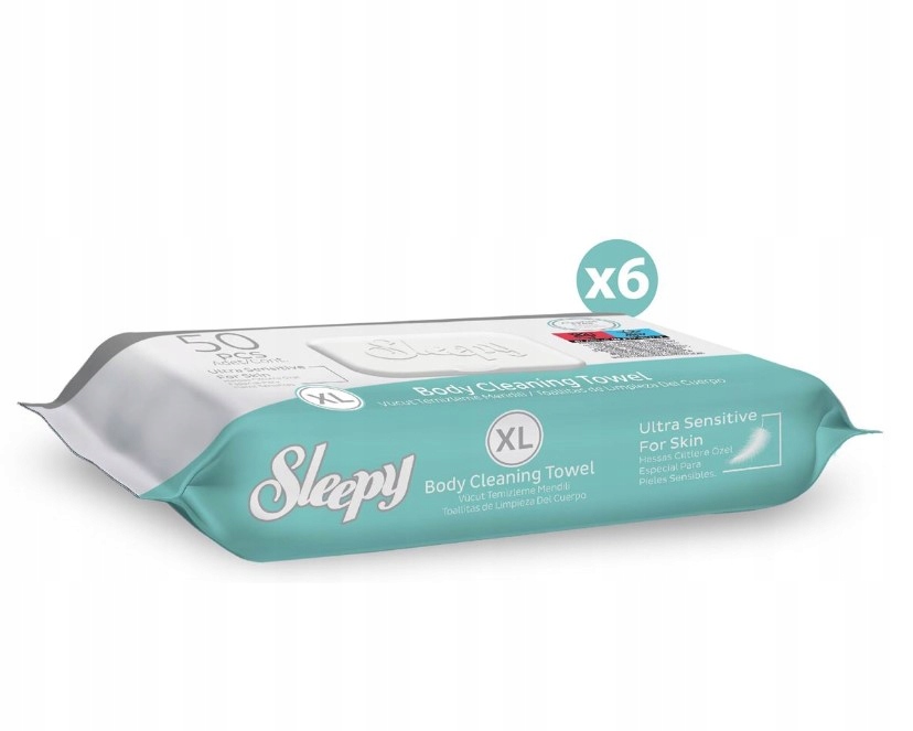 Chusteczki nawilżane SLEEPY XL do ciała odświeżające mokre 50 szt. - obrazek 7