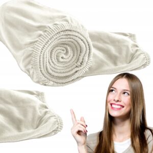 Prześcieradło z gumką bawełna jersey 200x220cm kolor kremowy