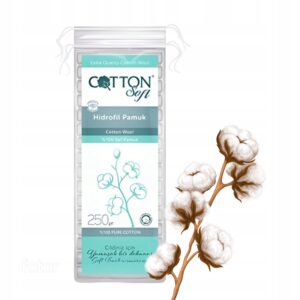 WATA BAWEŁNIANA KOSMETYCZNA, HIGIENICZNA I OPATRUNKOWA 250 G COTTON SOFT