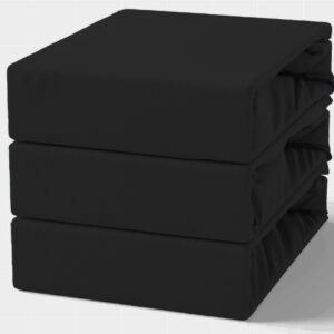 PRZEŚCIERADŁO Z GUMKĄ JERSEY BAWEŁNA 160X200 + 25CM CZARNY RÓŻNE KOLORY