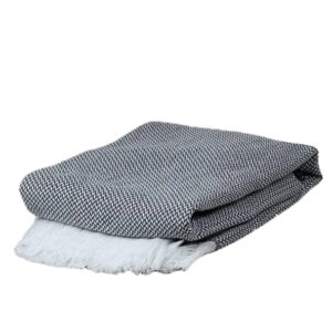 KOC NARZUTA POKROWIEC NA SOFE Z FRĘDZLAMI TURECKII GRAFIT 170X210 PREZENT