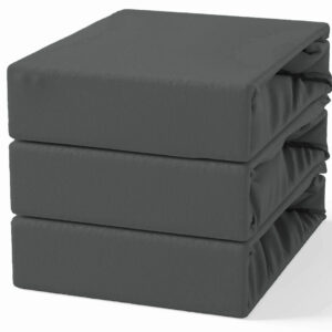 PRZEŚCIERADŁO Z GUMKĄ JERSEY BAWEŁNA 180X200 + 25CM GRAFIT RÓŻNE KOLORY