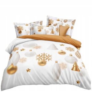 KOMPLET POŚCIEL ŚWIĄTECZNA 200X220 SATYNA BAWEŁNIANA RÓŻNE WZORY ŚWIĄTECZNE