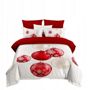 KOMPLET POŚCIEL ŚWIĄTECZNA 160X200 SATYNA BAWEŁNIANA RÓŻNE WZORY ŚWIĄTECZNE