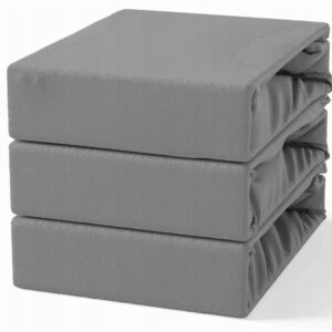 PRZEŚCIERADŁO Z GUMKĄ JERSEY BAWEŁNA 180X200 + 25CM SZARY RÓŻNE KOLORY