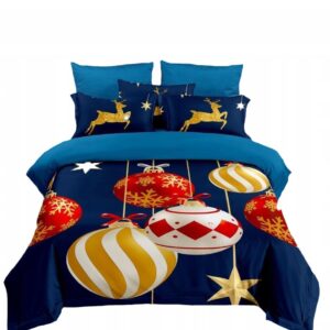 KOMPLET POŚCIEL ŚWIĄTECZNA 160X200 SATYNA BAWEŁNIANA RÓŻNE WZORY ŚWIĄTECZNE