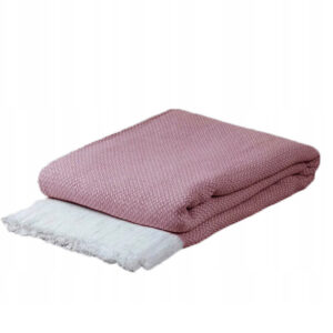 KOC NARZUTA POKROWIEC NA SOFE Z FRĘDZLAMI TURECKI CZERWONY 200X230