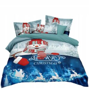 KOMPLET POŚCIEL ŚWIĄTECZNA 200X220 SATYNA BAWEŁNIANA RÓŻNE WZORY ŚWIĄTECZNE